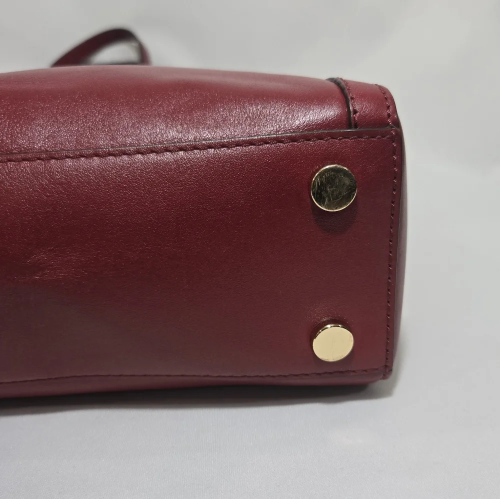 Michael Michael Kors Whitney Maroon MD Backpack Leather Purse